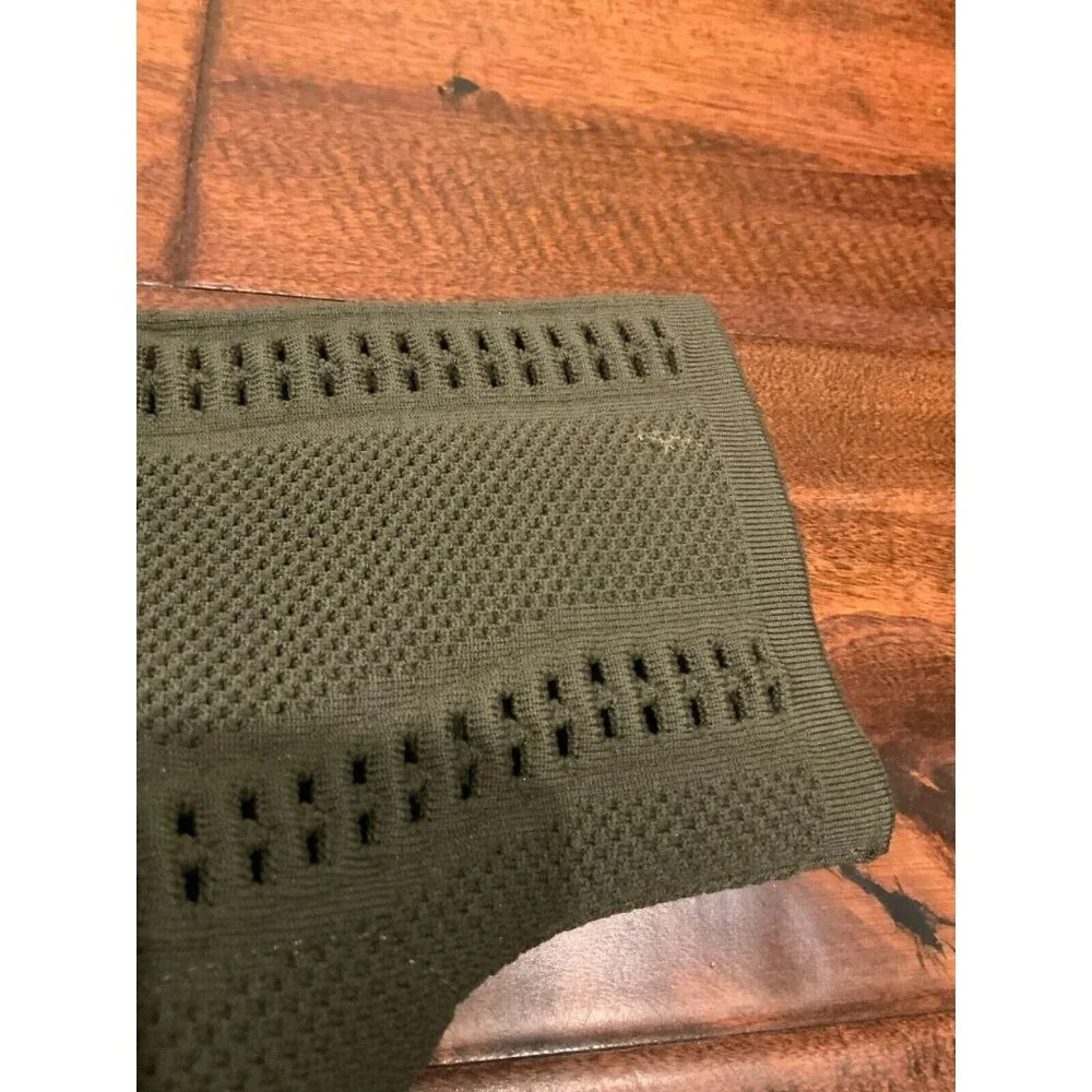 Gianvito Rossi Knit Vires Green 5 Star Knit Fabric Peep Toe Booties, Size 8 / 38 - Picture 8 of 10